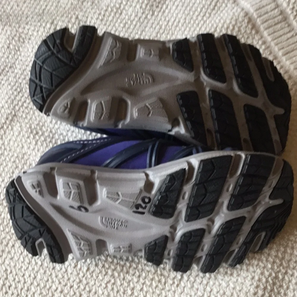 Kids North Face Navy/Purple Slip-On Athletic Shoes